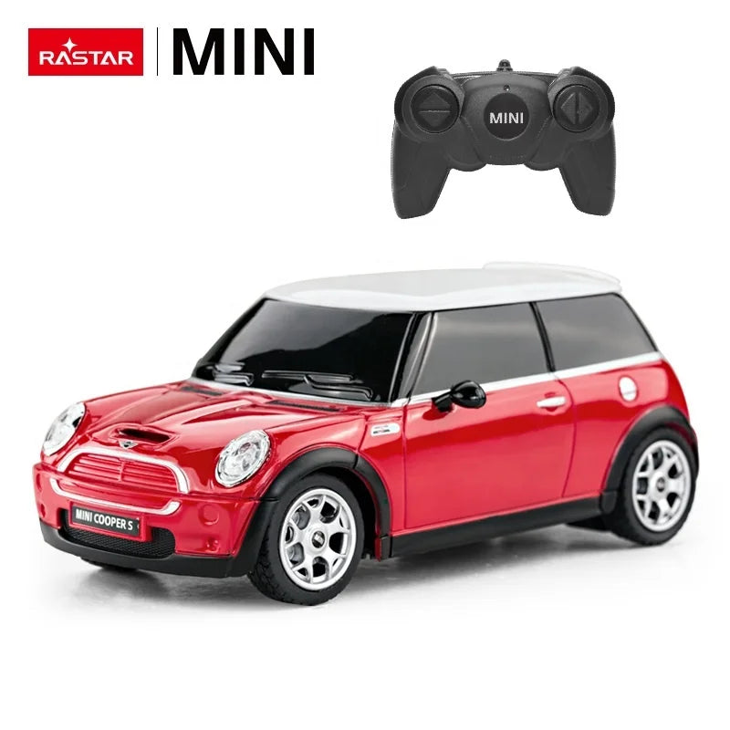 RASTAR RC 1:24 MINI COOPERS Model Control Cars Toys Color Battery Operated 4CH Scale Down in Red Yellow Blue Electric Plastic AA - Bear Hugs