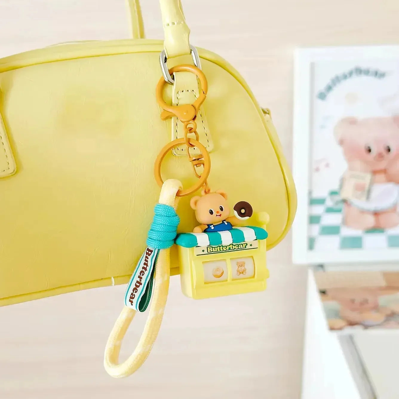Butter Bear Slot Machine Keychain