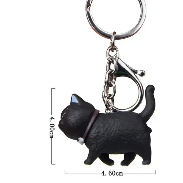 Happy Strides Walking Kitty Keychain