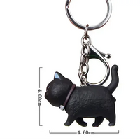 Happy Strides Walking Kitty Keychain