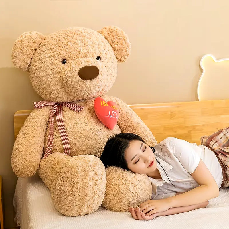 Cute Teddy Bear Embroidered Heart Plush Toy (60 cm)