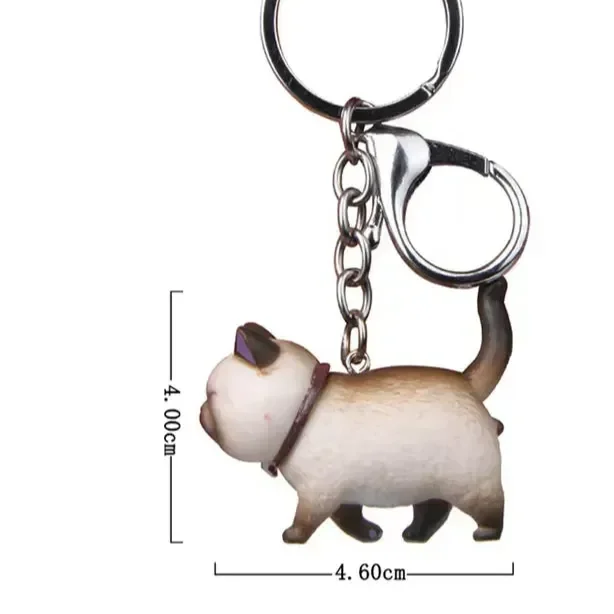Happy Strides Walking Kitty Keychain