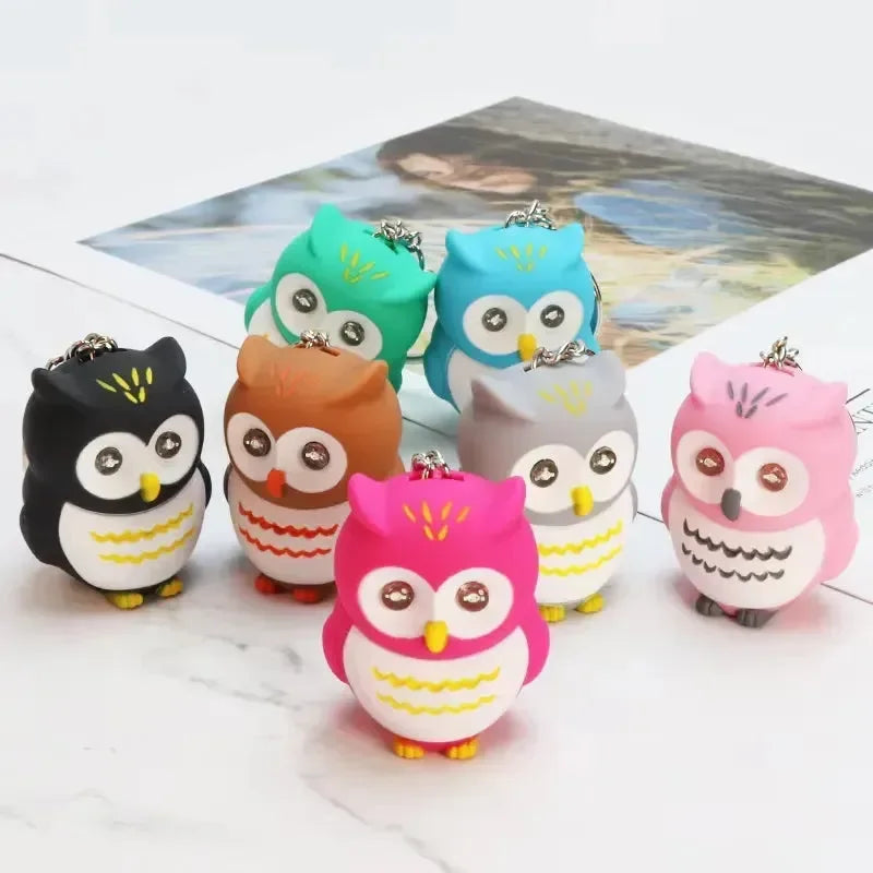 Hoot of Wisdom LED Owl Keychain