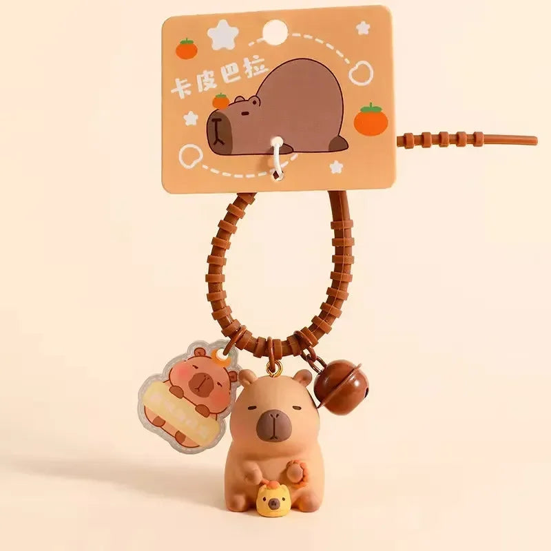 Quirky Charm Capybara Crew Keychain
