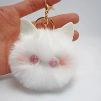 Purrfect Peepers Cat Head Keychain