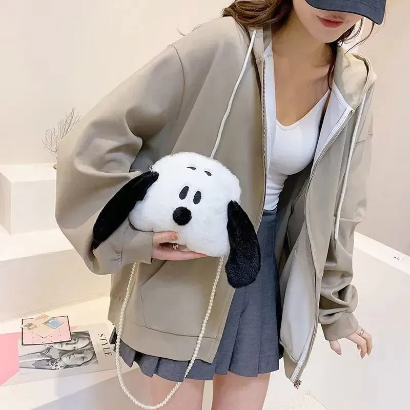 Cute Panda Dog Plush Handbag