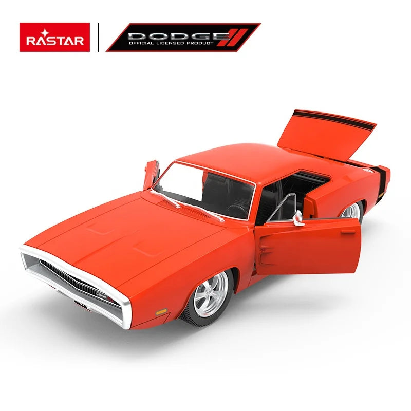 Rastar 99060 1/16 Scale Dodge Electric High Speed Rc Car Vintage Style Racing Muscle Car with LED Lights & Sounds USB Charging - Bear Hugs