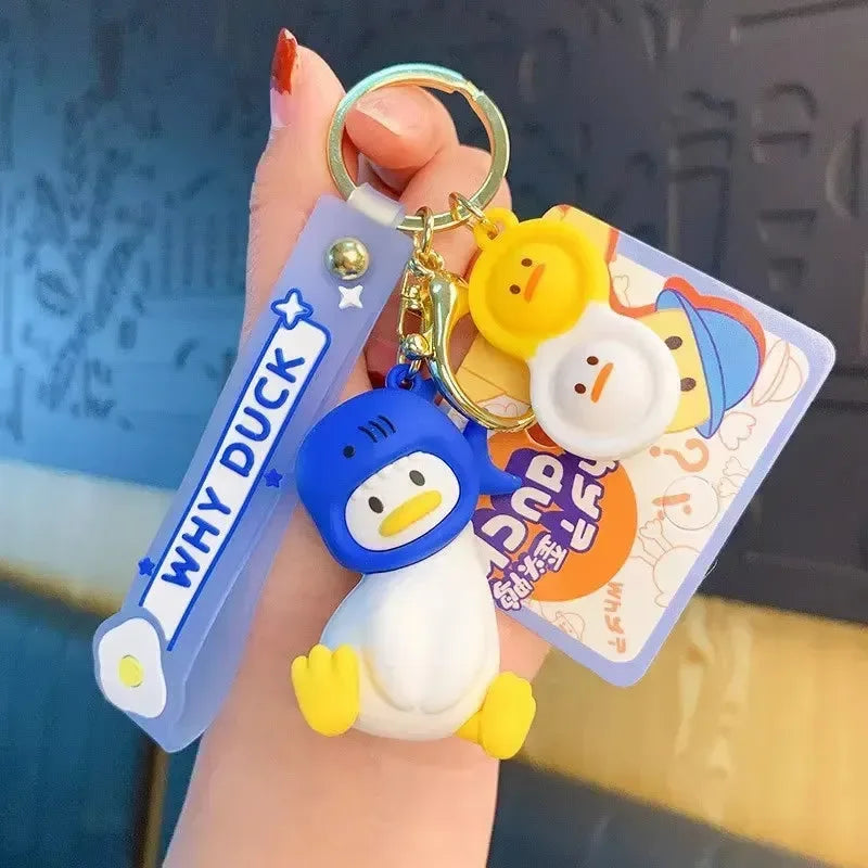 Quirky Crooked Neck Duck Keychain