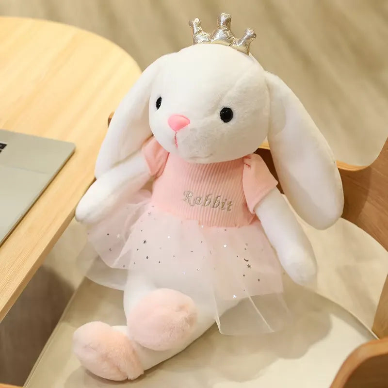 Kawaii Crown Bunny Plush Toy (45 cm)