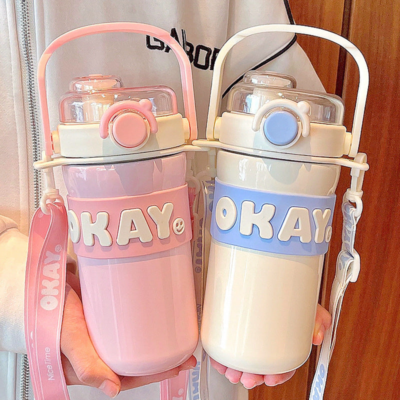 Okay To Drink 2 in 1 Water Bottle (650 ml)