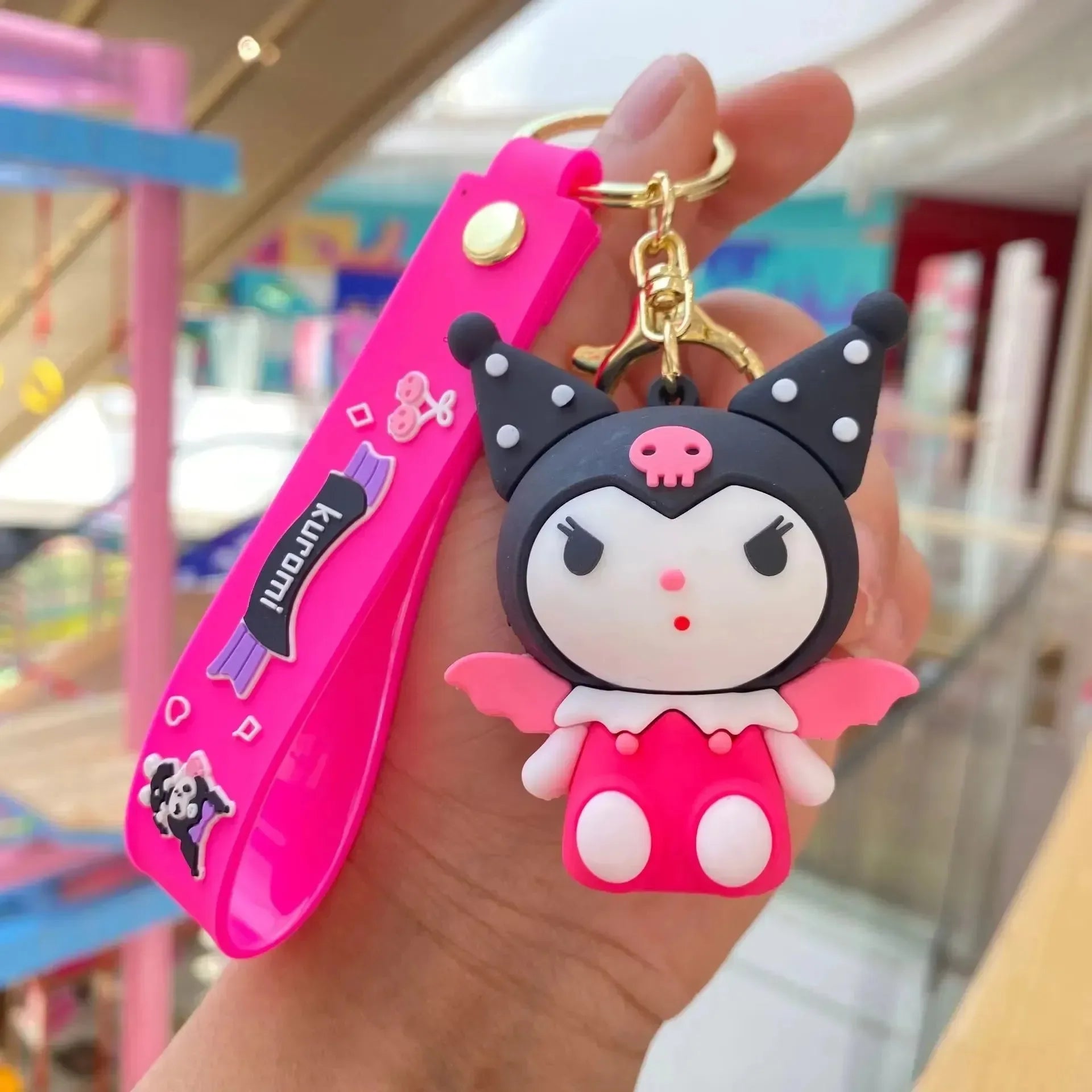 Kuromi Pink Rebellion Keychain