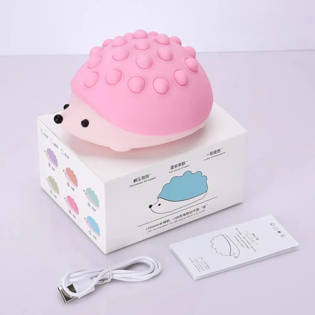 Hedgehog Pop It Silicone Night Light