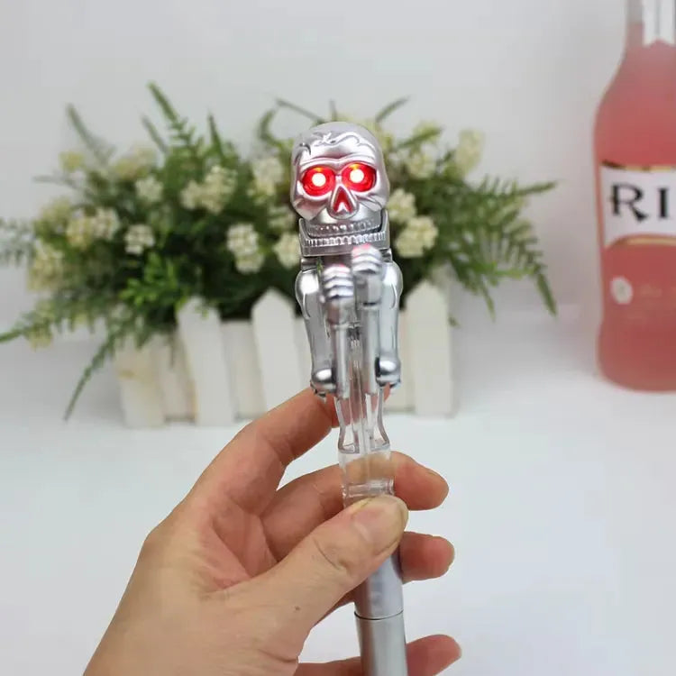 Light Up Skull Boxing Ball Pen