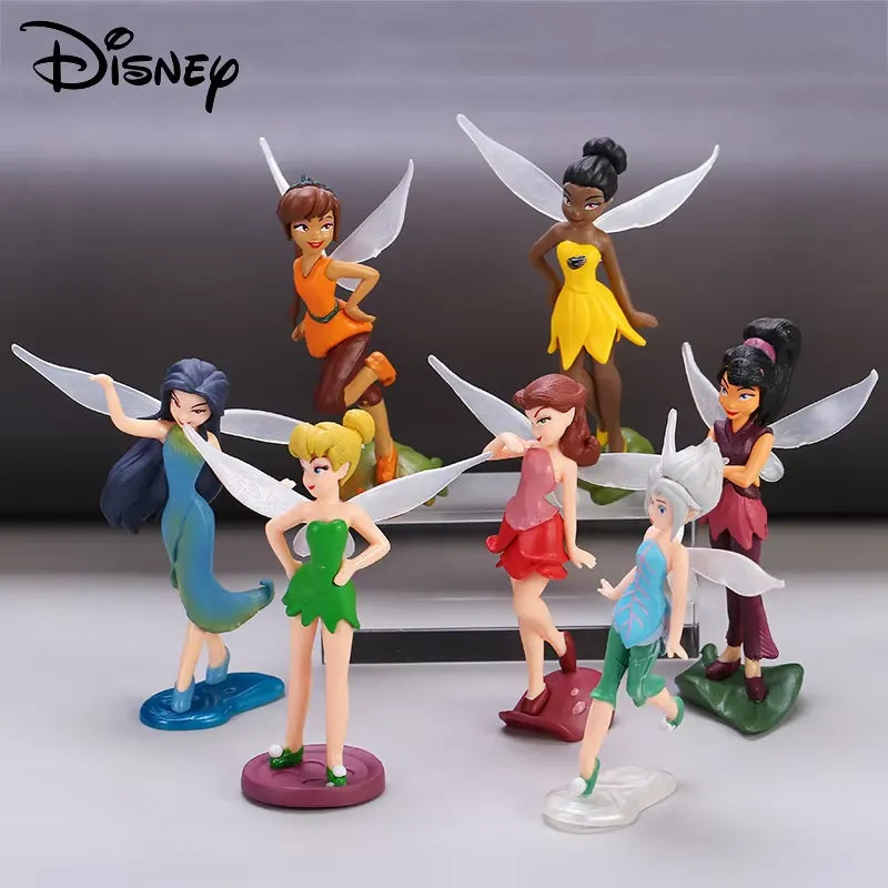 Disney Tinkerbell Flower Fairies Action Figure Set (7 pcs)