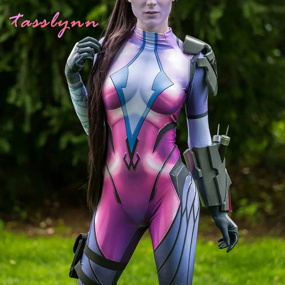 Game Overwatch Costumes Widowmaker Cosplay Costume Women Female Girls Suit Zentai Superhero Geek Girl Bodysuit Adults/ - Bear Hugs
