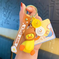 Quirky Crooked Neck Duck Keychain