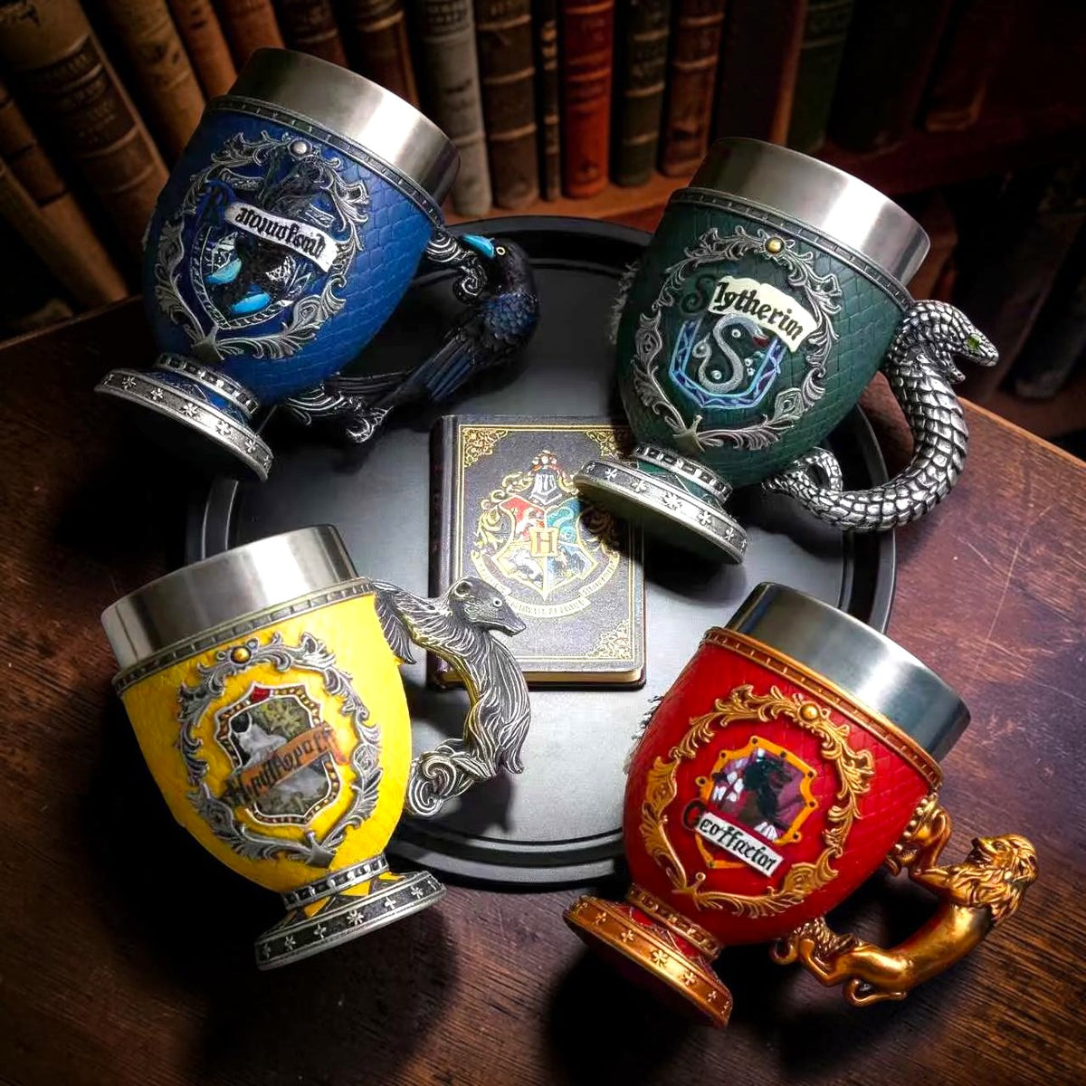 Hogwarts Houses Gothic Sculpted Tankard Mugs (600 ml)