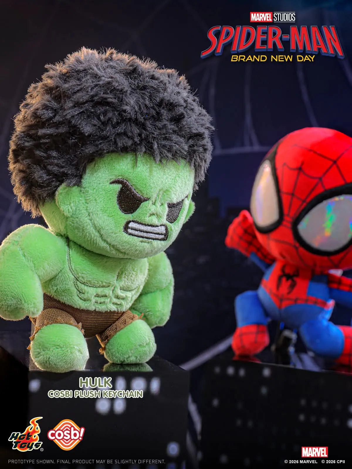 Hot Toys Cosbi Spiderman Brand New Day Plush Keychain