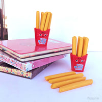 Fry-Yay French Fries Eraser Set