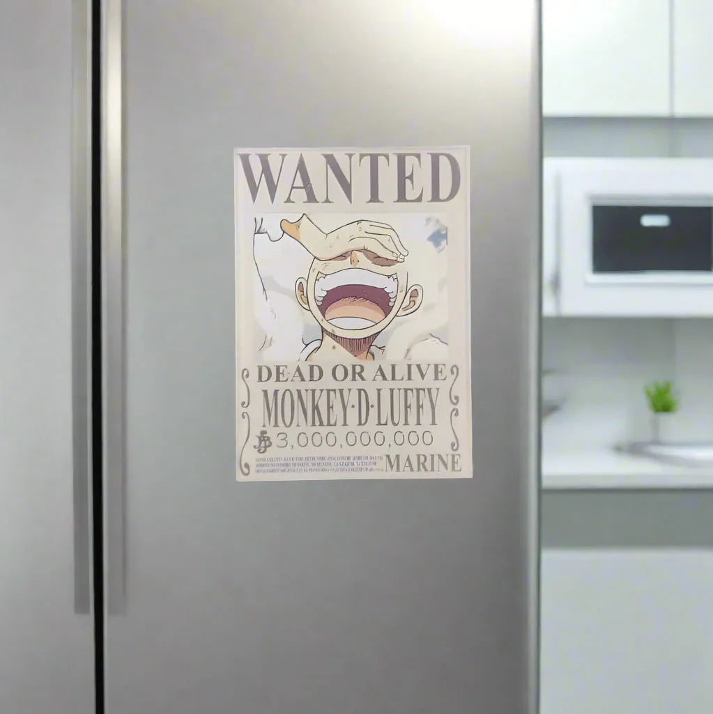 One Piece Wanted Fridge Magnets