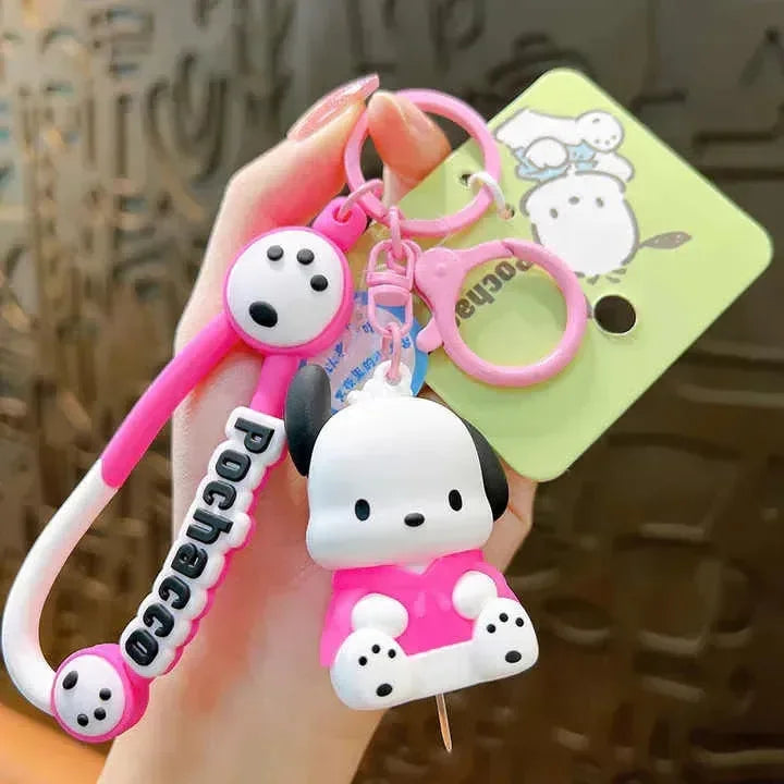 Pochacco Playful Glow LED Keychain