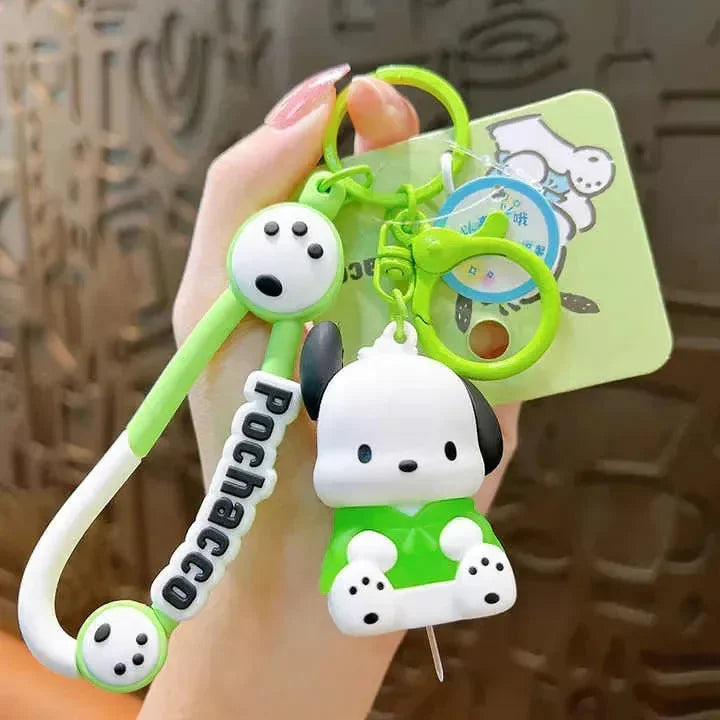 Pochacco Playful Glow LED Keychain