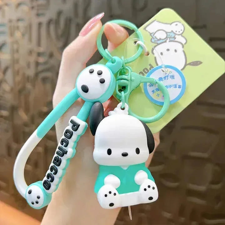 Pochacco Playful Glow LED Keychain