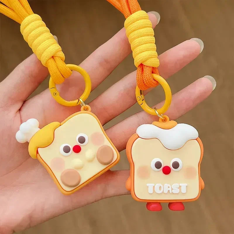 Quirky Crusties Bread Toast Keychain