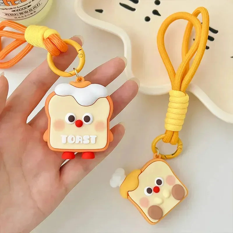 Quirky Crusties Bread Toast Keychain