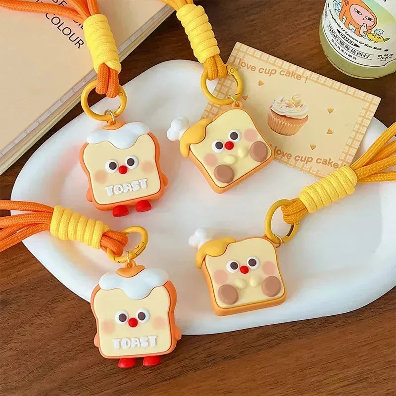 Quirky Crusties Bread Toast Keychain