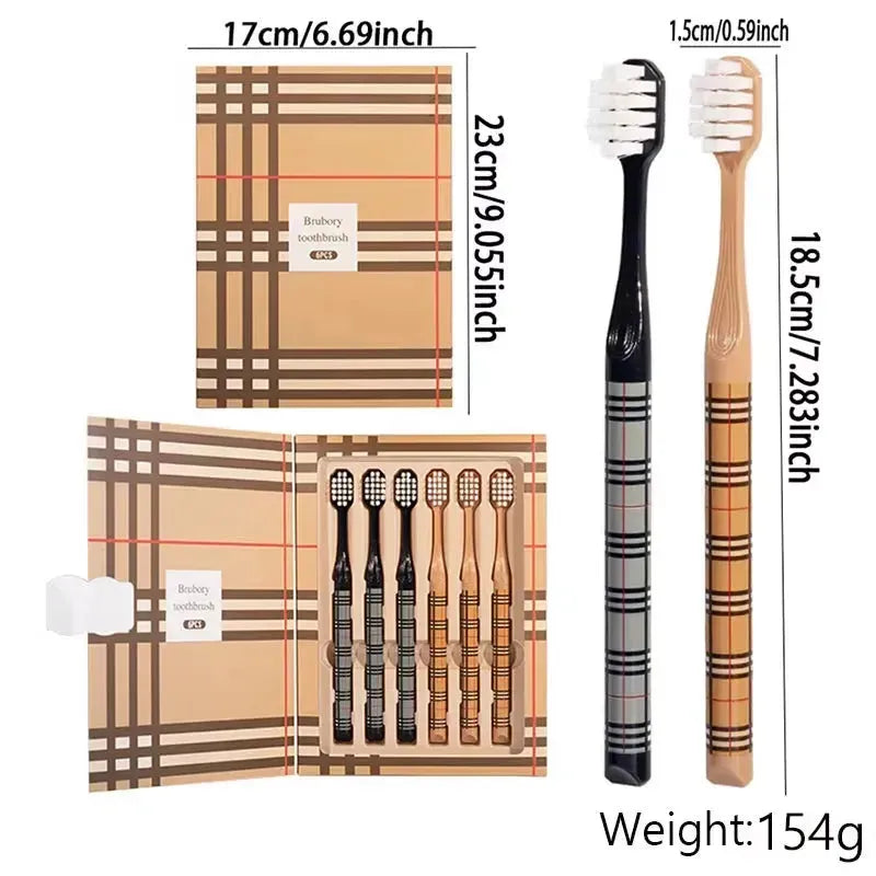 British Plaid Luxury Toothbrush Set