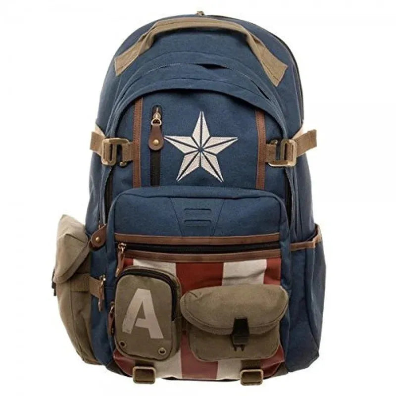 Captain America Batman Backpack For Kids