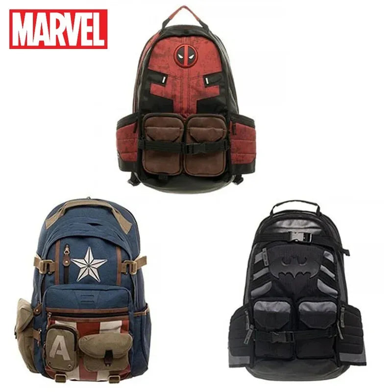 Captain America Batman Backpack For Kids