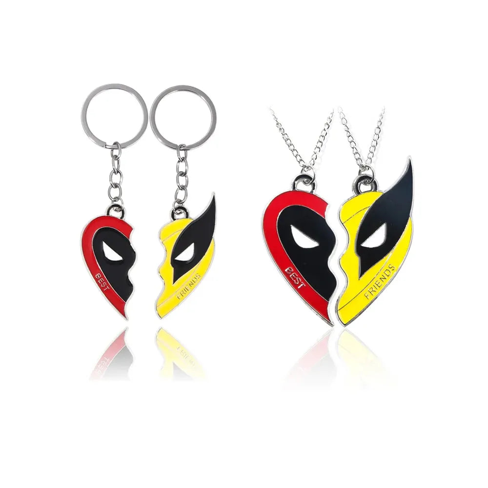 Deadpool & Wolverine Keychain Pendant & Bracelet