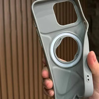 Luxury Flip Up Bracket Camera Protect Case (For iPhones)