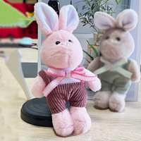 Dungaree Rabbit Plush Keychain