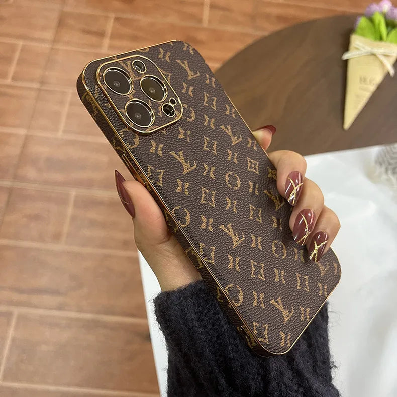 Premium Monogram Leatherette Phone Case (For iPhones)