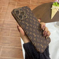 Premium Monogram Leatherette Phone Case (For iPhones)