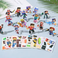 Minecraft Pixelated Cardboard Block Figurines (24 pcs/set)