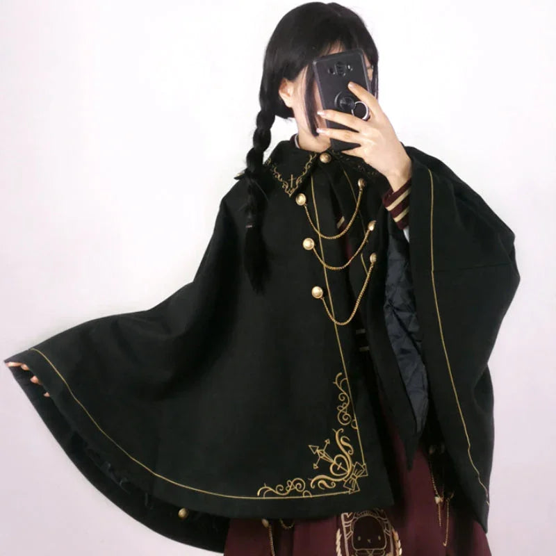 Fashion Black Shawl Cloak PN2429 - Bear Hugs