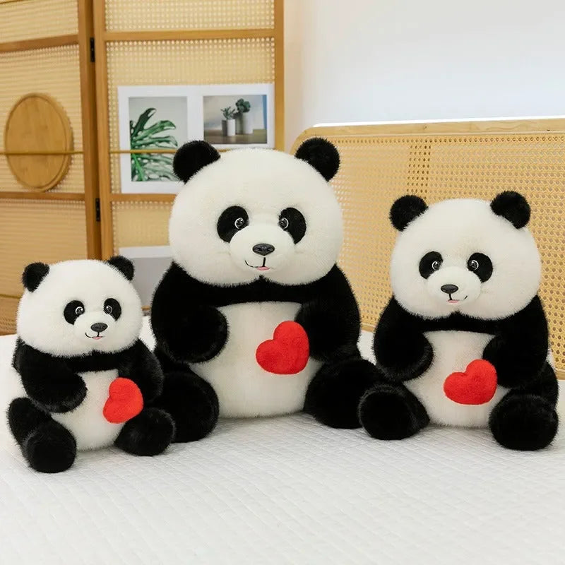 Loveable Heart Giant Panda Plushie