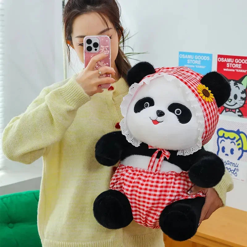 Floral Charm Giant Panda Plushie