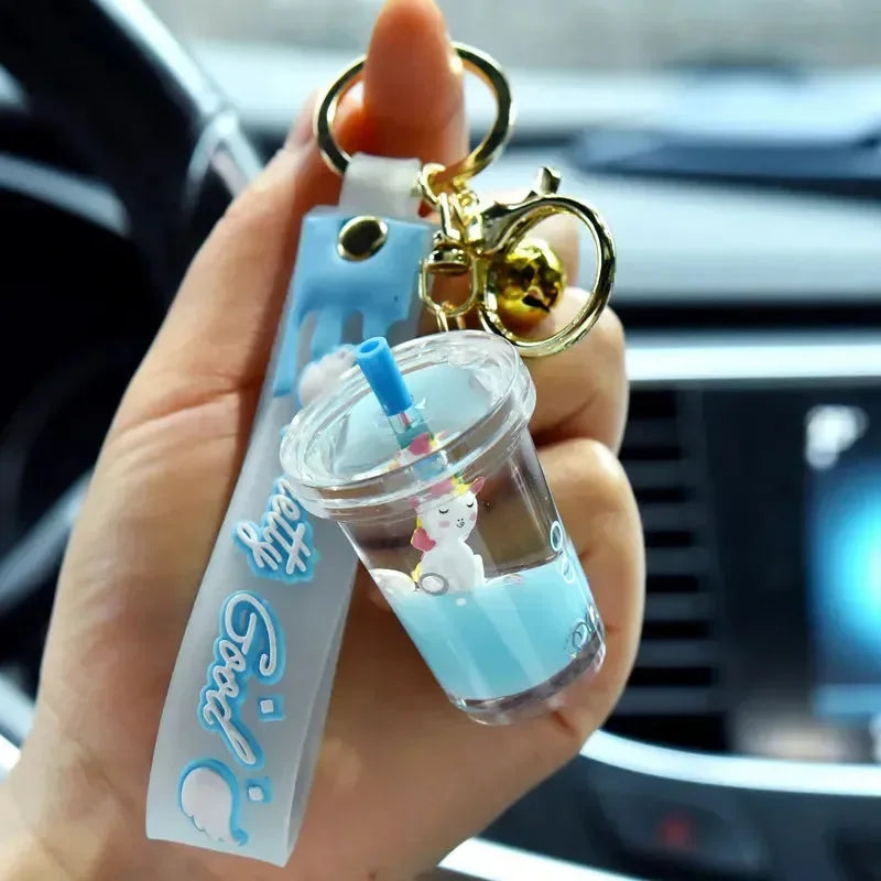 Unicorn Wish Jar Glitter Keychain
