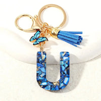 Sparkle & Shine Letter Charm Keychain