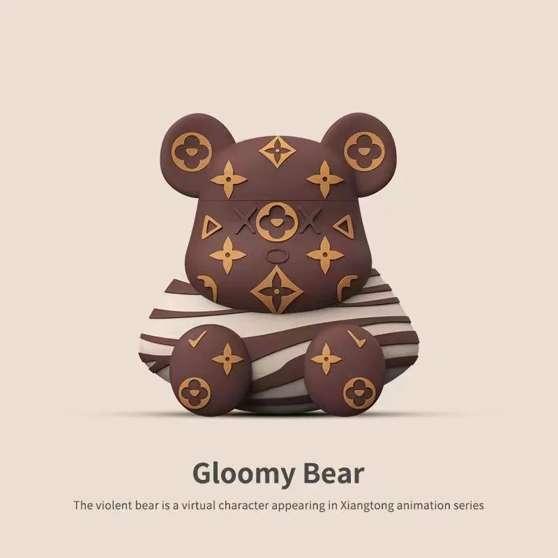 Monogram Luxury Bear Case (For Airpods)