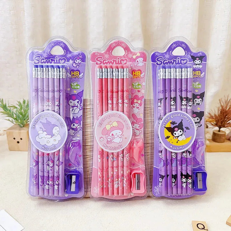 Sanrio Kawaii HB Pencil Stationery Set