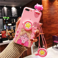 Pink Usagi Phone Case for iphone 6/6s/6plus/7/7plus/8/8P/X/XS/XR/XS Max PN1124 - Bear Hugs