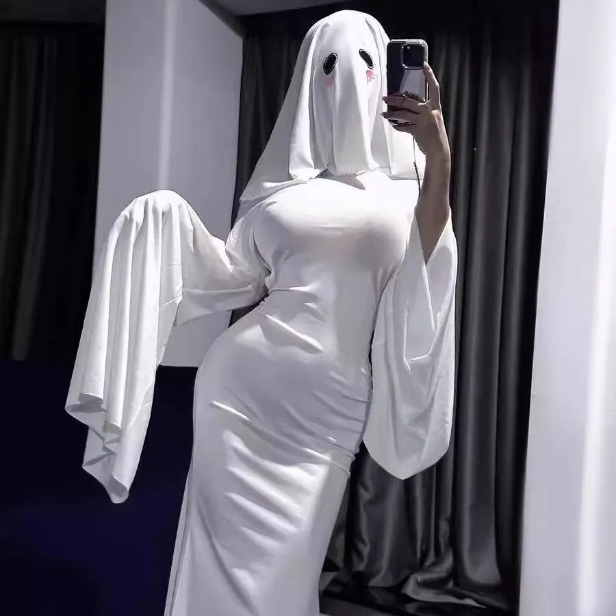 Ghostly Grace White Ghostess Costume