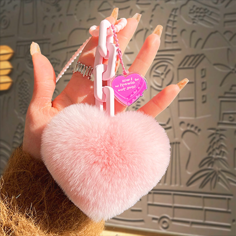 Velvet Heart Premium Plush Keychain