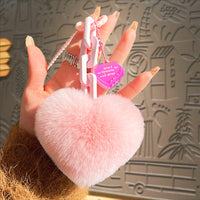 Velvet Heart Premium Plush Keychain